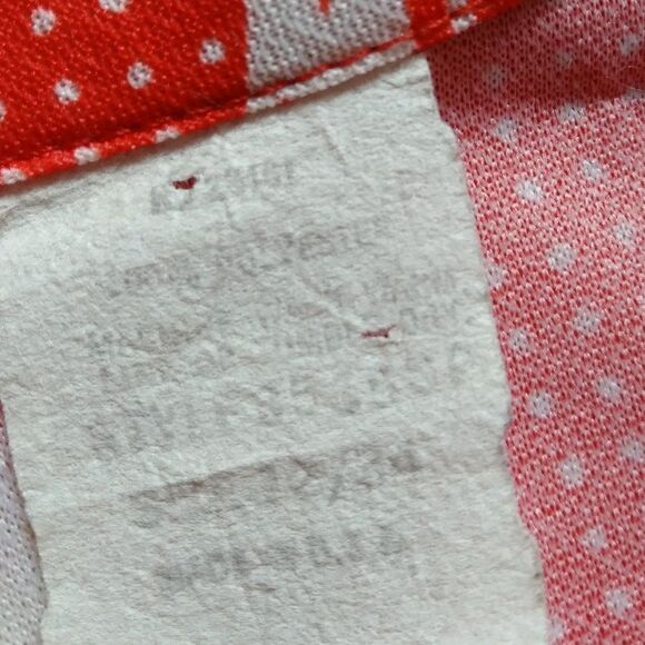 Vintage 70s Brush Stroke Dots Polyester Disco Shirt - Picture 4 of 6